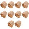 Conjuntos de louça 10 pcs mesa de bambu mini cesta de flores escritório faux plantas interiores seagrass plantador de madeira armazenamento de frutas