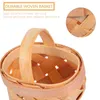 Botellas de almacenamiento Cesta tejida Adornos para el hogar Decoraciones Chip de madera Mini cestas portátiles Casa