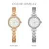 Wristwatches Mother-of-pearl Dial Diamond-set Bracelet Women's Watch Light Luxury Quartz Watches Stainless Steel Woman