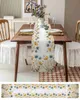 Table Cloth Flower Plant Table Runner Cotton Linen Wedding Decor Tablecloth Holiday kitchen Table Decor R231109