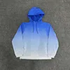 Trapstar Blue Bradient Hight Street Strendy Trendy New Windbreaker Rushsuit زوجين TrackSuit 2023 Winter Jacke Hoodie