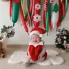 Cosplay Ye's mignon Santa bébé Costume infantile bonhomme de neige noël bébé rampant rouge Costume année père noël Cosplay coréen INS Style 231109