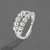 Wedding Rings Korean Open Adjustable Beads Ball Finger For Women Ring Jewelry Valentine's Day GIFT