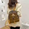 2024 New Designer women's crossbody shoulder red hat bear old flower chest large capacity backpack bag