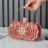 Evening Bags Red Tote Bag Diamond Clutch Mujer 2023 Brands Handbags For Women Flower Designer Luxury Phone Crossbody Purse