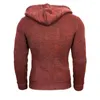 Pulls pour hommes Hommes Automne Hiver Chaud Épaissi À Capuche Zip Col À Manches Longues Pull Jumper Tricots Pulls Tricoté Poche Mâle