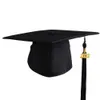 Robes de baptême Universal Graduation Hat Plus Size Cardigan Solid Black High School Degree Robe Graduation Gown Top Hat Degree Dress Dress-up 230408