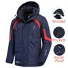 Herren down Parkas Männer Winter im Freien Jet Ski Premium Schnee warme Jacke Mantel Outwear lässige Kapuze wasserdichte Dicke Fleece Parka 231109