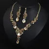 Chains Super Shiny Crystal Gem Necklace And Earrings Suite Clavicle Female Bridal Banquet Performance AccessoriesChains