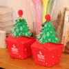 Present Wrap Christmas Tree Packing Box Creative Style Red Candy Cookie Biscuit Paper Year Party Accessory