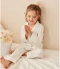 Pyjamas Children's Girl's Lolita Turndown Collar Pyjama Sets.Cotton Topspants.Toddler Kids Lace Pyjamas Set.girl Sleepwear Loungewear 231108