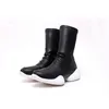Boots Sock Mid-Calf Men Flock Luxury Trainers Riding Winter Casual Sneakers Lovers Flats Shoes Black Plus Size 45