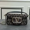 Designer Shining Party Evening Shoulder Bag Real Sheep Leather Handgjorda Crystal Diamond Pearl Clutch Women Pärlor Bling paljettkedja Purses Garavan Totes