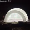 16 Changing Colorful Lighting Inflatable Igloo Camping Marquee White Dome Tent with Free Air Blower for Party