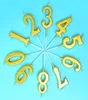 100pcs Gold 09 Number Environmental Smokeless Digital Candle Chassis Tray Kids Baby Birthday Party Supply Cake Decor7811629