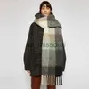 Scarves Luxury Brands Women's Cashmere Scarf Rainbow Plaid Stripe Warm Shawl Wraps Plush Tassel Blake Men's Fashion Blanket J231109