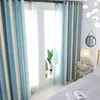 Curtain Color Stripes Blackout Curtains Modern Window Blinds Tulle Custom For Living Room Bedroom Shade Linen Shading