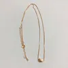 Cadenas de plata de ley, collar de cadena de clavícula con cuentas de guisante simples para mujeres y niñas, regalos de joyería para fiesta de cumpleaños, S-N598