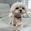 Köpek Giyim Pet Pomeranian Onesie Kış Sıcak Giysileri Bichon Pijama Çay Fincanı Köpek Kedi Yumuşak Karikatür Koyun Giyim Eşarp Gönder