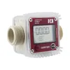 Freeshipping New K24 LCD Turbine Digital Fuel Flow Meter for Chemicals Water Sea Adjust Red Color Hbtnk