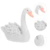 Decorações de jardim 2 pcs ornamentos decorativos cisne estatueta decoração em massa mini brinquedos resina festa em casa ao ar livre jogar crianças modelo