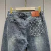 jeans broek designer jeans herenjeans slank passend nieuw trendy merk veelzijdige rechte broek borduurwerk quilten gescheurd merk vintage broek herenmode jeans M-4XL