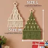 Tapestries Boho Christmas Decor Christmas Wall Art Macrame Xmas Decor Holiday Wall Decor Wall Hanging Decor Macame Chrismas Tree Gift 231109