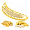 Plastic Banana Slicer Fruit Vegetables Cutter Salad Maker Practical Chopper Cooking Tools Fruit Knife Kitchen Gadget Creative