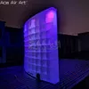 Forniture Porta a porta 6m L x 3m H Parete di fondo gonfiabile per feste Illuminazione a LED Parete curva per DJ per decorazioni sceniche o eventi