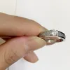 Clusterringen Buinee 925 Sterling Silver Wedding Ring Licht 5 mm Zirkoon Elegante zoete vinger voor vrouwen Uitstekende klassieke sieradencirkel