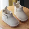 Botas de nieve para niños, nuevas suelas suaves acolchadas de felpa para invierno, botas cortas cálidas para niños pequeños