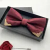 Bow Ties Formal British Style Neck Tie Leisure Metal Bling Bowknot Classic For Men Solid Color Pre-tied Men's Accessory