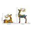Obiekty dekoracyjne figurki kolorowe kryształowy posąg jelenia Kreatywne rzeźby zwierząt figurki nowoczesne dekoracja salonu dekoracyjne rzemiosła 231109