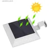 Solar Wall Lights 4 PCS LED Solar Gutter Utility Outdoor Light Fence Yard Wall Gutter Pathway Garden Shed Walkways Sun Power Waterproof Lamp Q231109