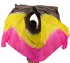 Vêtements de scène arrivées voile de danse du ventre en soie véritable pour danseurs écharpe châle Rose jaune noir couleurs 250/270 114 Cm femmes