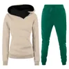 Dames tweedelige broek herfst en winter hoodie set bruiloft broek past dames jumpsuit voor gast sneeuw lang