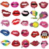 50Pack Sexy Lippen Stickers Cartoon Lip Print Graffiti Sticker Persoonlijkheid Bagage DIY Lady Lip Decals PVC Zoenen Foto's