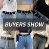 Cinture DWTS Cintura femminile con fibbia quadrata da donna per jeans Abito da donna vintage per il tempo libero