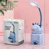 Lampade da tavolo Luci a LED per cartoni animati Confortevoli non abbaglianti Protezione per gli occhi Regolabile a 360 gradi Risparmio energetico per regalo per bambini Luce soffusa