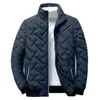 Casacos de jaqueta de parkas masculinos outono inverno casual sólido leve manga longa zíper acolchoado parka conforto jaquetas quentes 231108