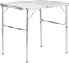 Table de camping pliante portative réglable en aluminium avec poignée de transport, outils