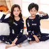 Pajamas Autumn Kids Boys Clothing Sets Children's Pajamas Cotton Long Sleeved T-shirt+pants Pyjamas Teenager Girls Clothes SleepwearL231109