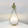 Wandlamp Noordelijke zwart gouden led metalen glazen lampenkap slaapkamer bedkamer bed restaurant gangpad sconce moderne badkamer indoor verlichting