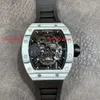 YS JB RM052-01 Superclone Active Tourbillon Watches Designer czaszki RM52 Diamond Puste Automatic Mechanica Ceramic 365 Montres de Luxe