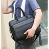 Briefcases PU Leather Briefcase For Men Handbag Laptop Folder Shoulder Office Business Vintage Messenger Crossbody Portfolio Designer Bag