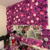 Fleurs décoratives Haute Qualité Rose Fleur Artificielle Panneau Mural Décor Toile De Fond Fête De Mariage Événement Anniversaire Boutique Scène Personnalisée