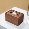 Tissue Boxes Napkins Amgo Walnut Box Table Napkin Dispenser Wood Paper Holder DecorativeHome Office el 231108