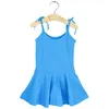 Stage Wear Cotton Girls Sling Professional Ballet Tutu Camisole Dress Children Latin Dance Practice Costume High Flexible Lycra