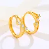 Hoop Earrings Electroplating 24k Gold Plating Alloy Plated Temperament Ladies Simple Fashion Personality