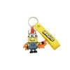 Keychains Designer Explosive Cartoon Minions 12 Zodiac Series Key Chain For Woman Fashion Couple Bag Hanging Creative Car Key Ring